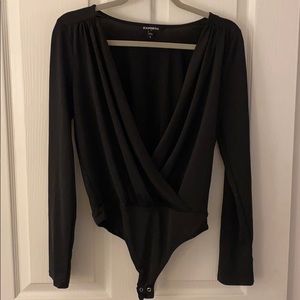 Express deep v neck body suit